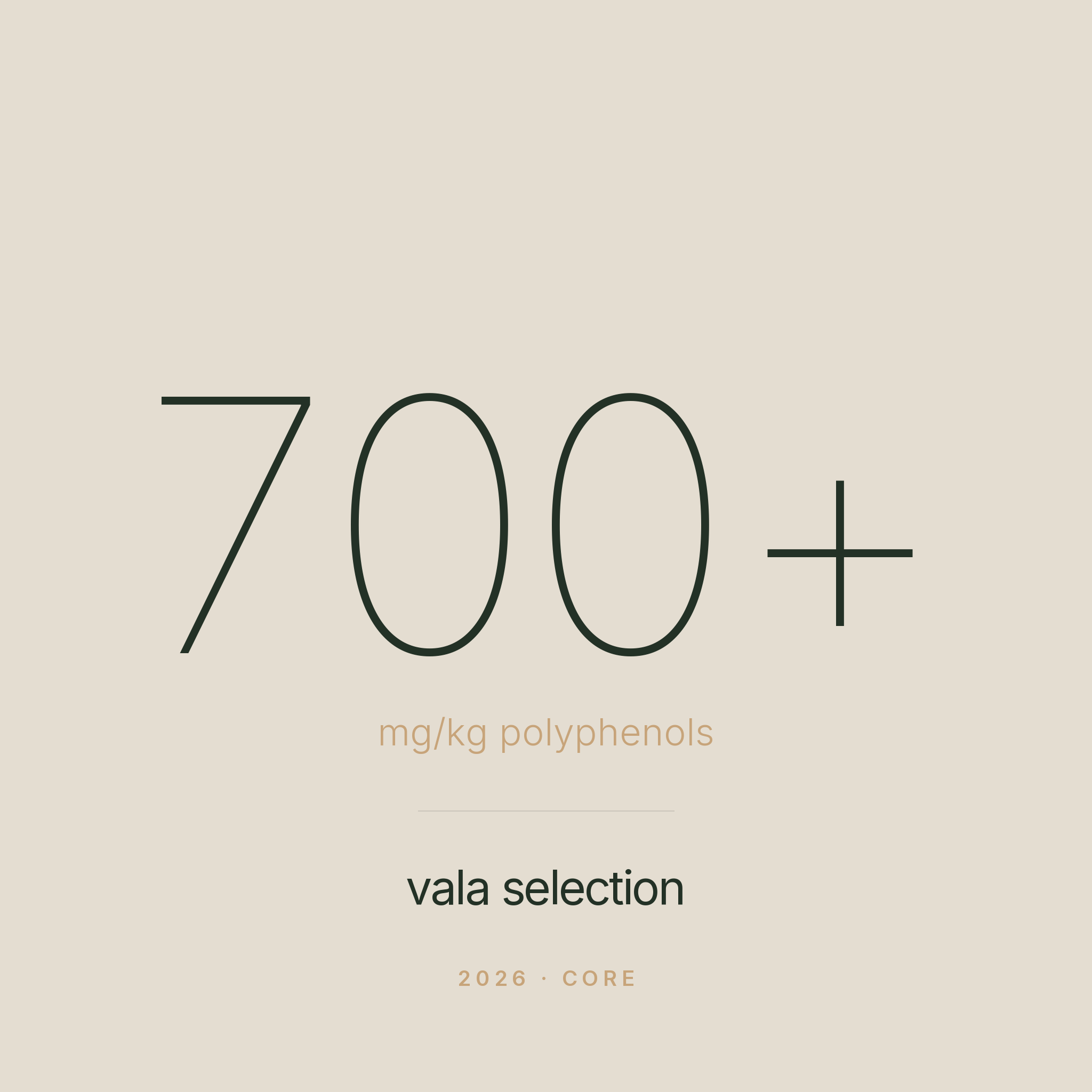 Vala Selection CORE 700+ mg/kg polyphenols