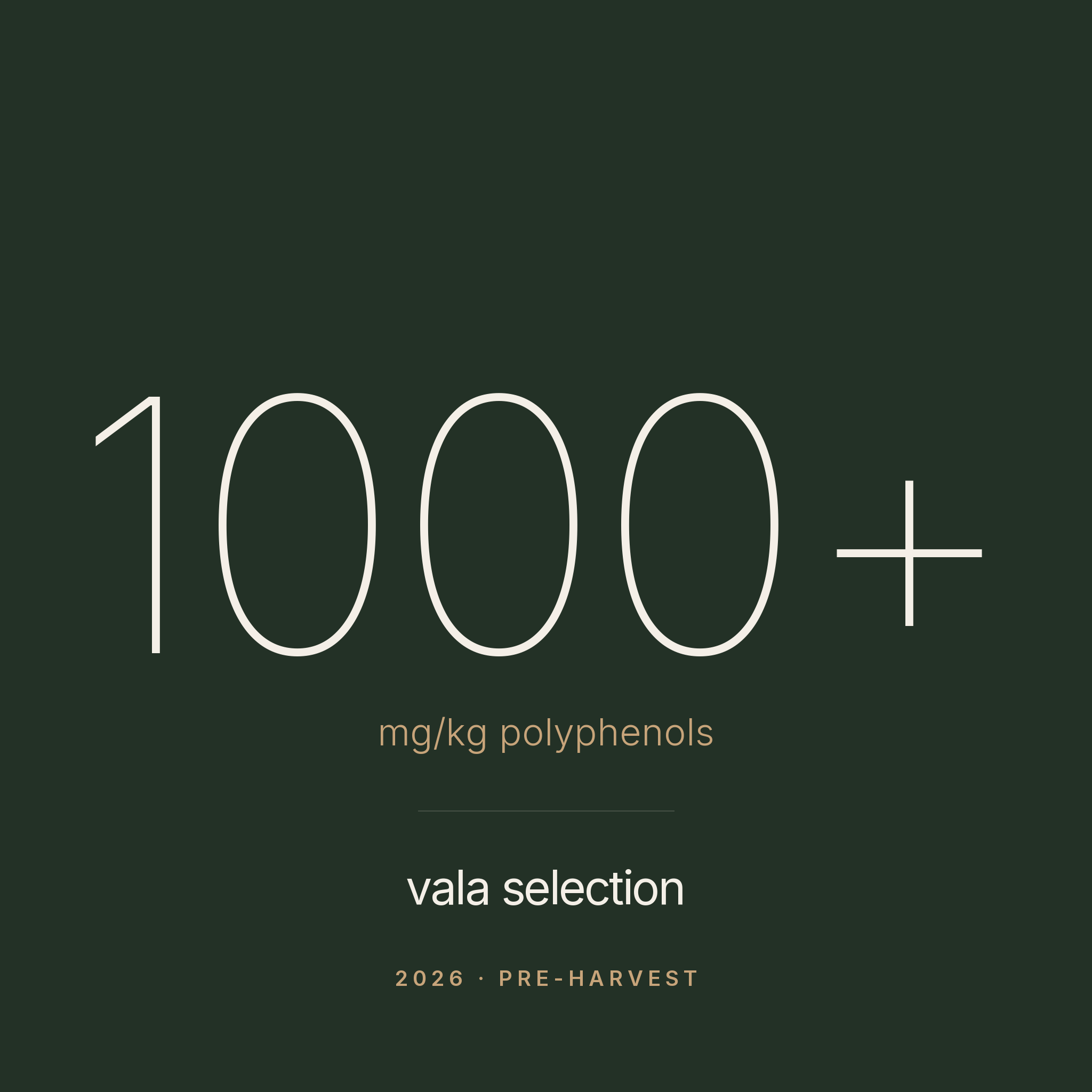 Vala Selection Early Harvest 1000+ mg/kg polyphenols